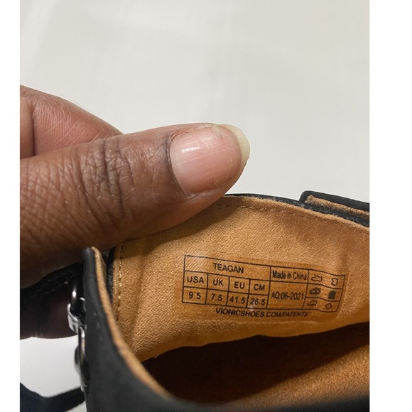 Vionic Teagan Lace Up Lug Sole Loafer Nubuck Leather Comfort Black 9.5 - Picture 12 of 14